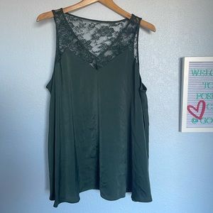 Torrid green lace top size 1